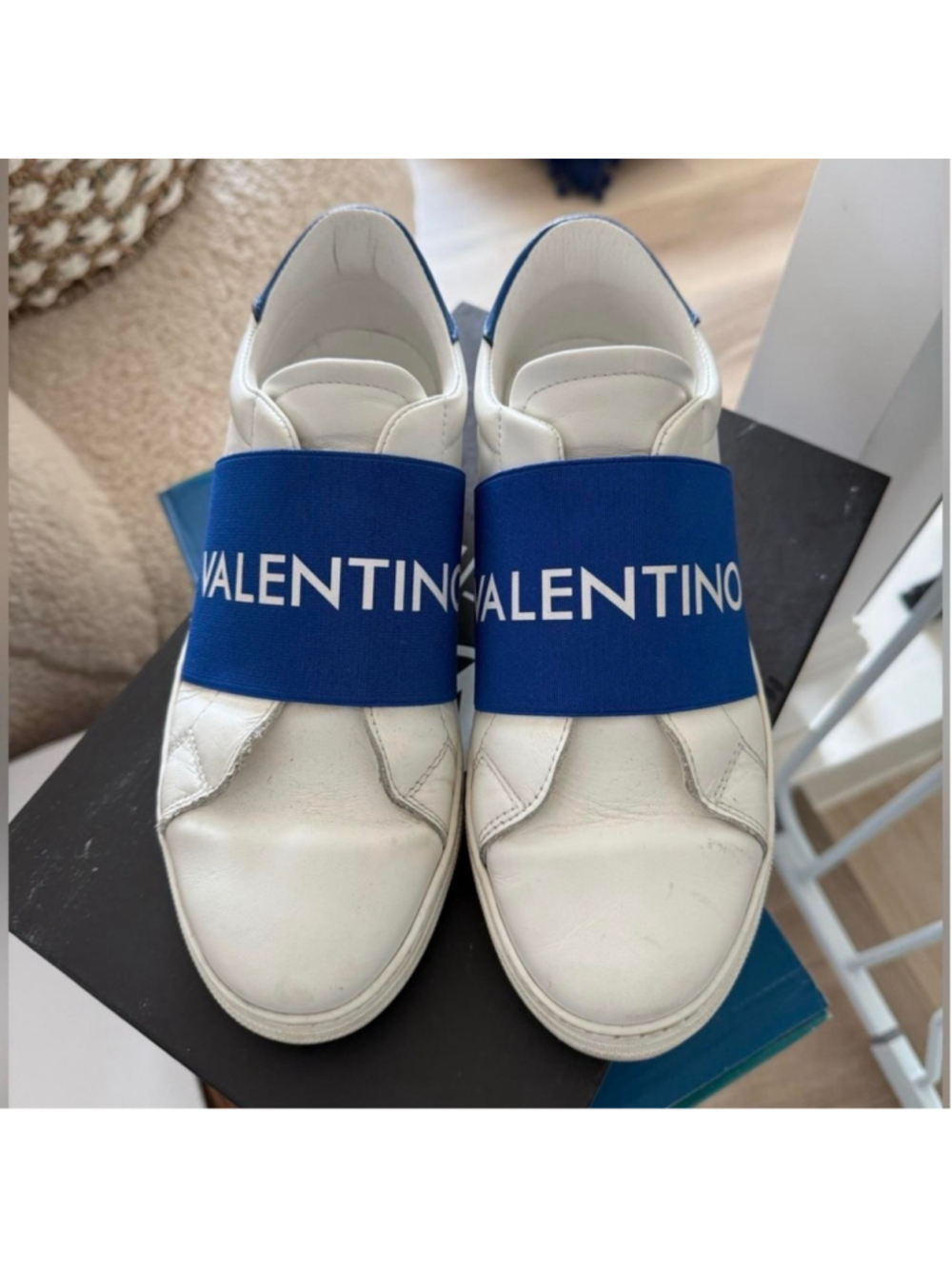 Valentino White and Blue Designer
Sneakers